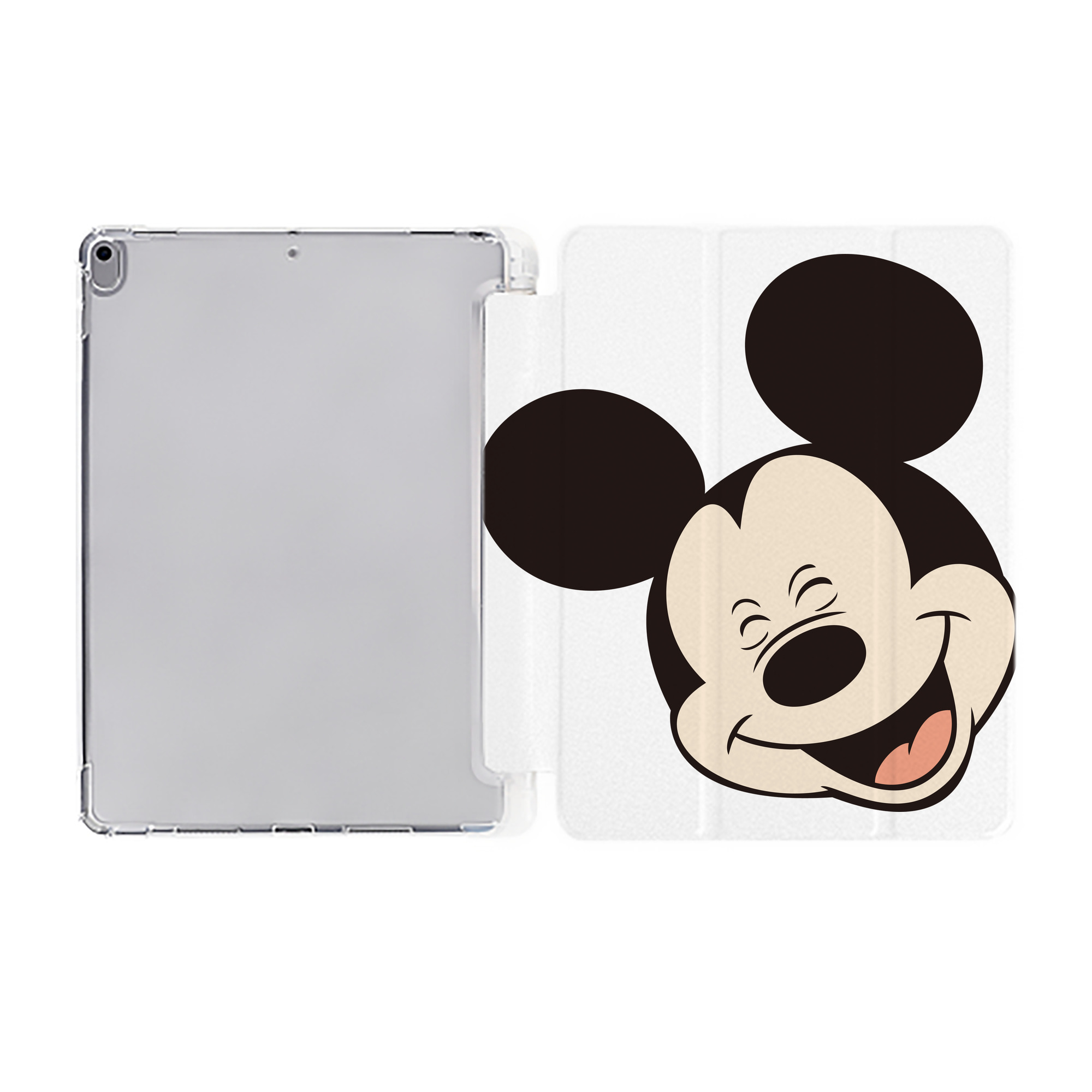 ミッキーマウス Mickey Mouse IPad ケース ペン収納付き 三つ折りスタンド PUレザー×シリコン 対応機種9.5/10.5/10.9インチ
